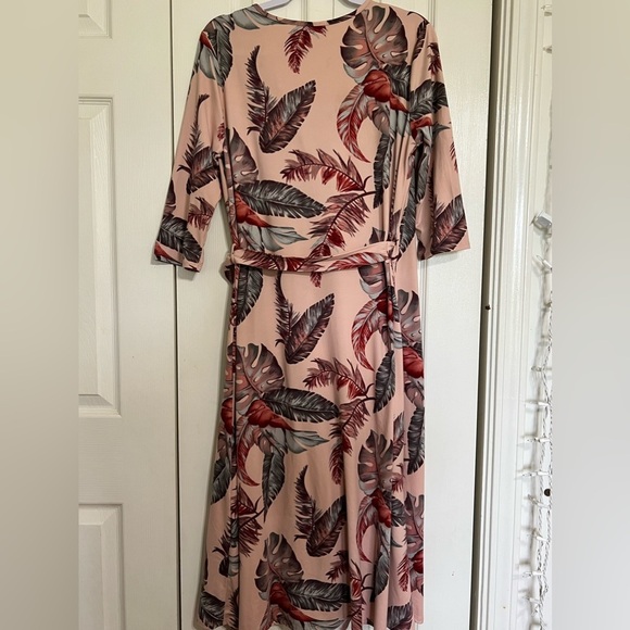 BluHeaven Monstera Plant Wrap Dress Size L - Picture 2 of 10